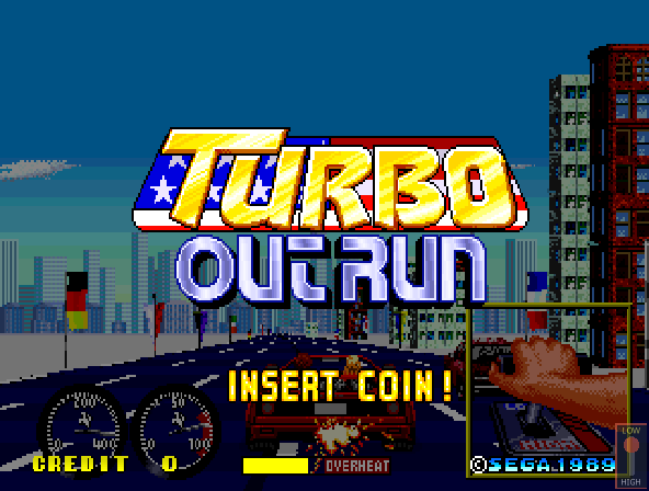 Turbo OutRun (OutRun upgrade, FD1094 317-0118) Title Screen